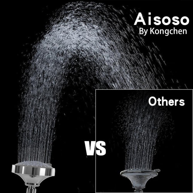 Shower Head High Pressure Rain Fixed Showerhead 5-Setting with Adjustable Metal Swivel Ball – product detail