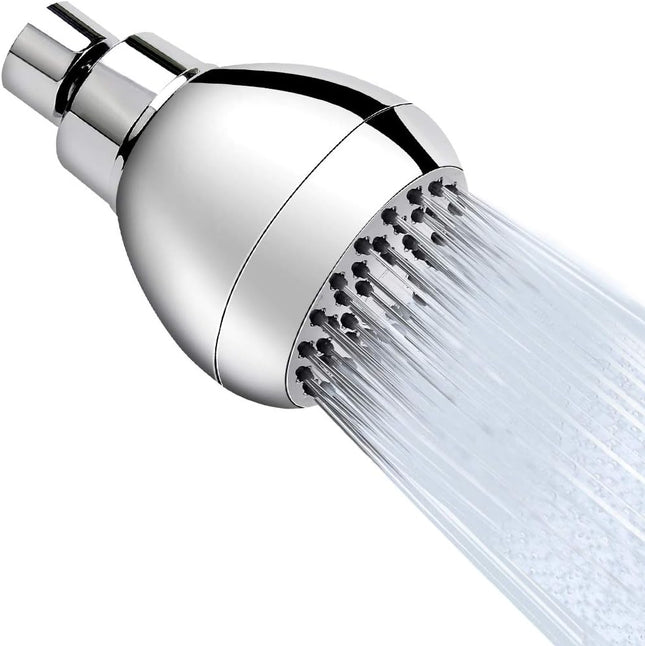 High Pressure Shower Head 3 Inches Anti-clog Anti-leak Fixed Showerhead Chrome with Adjustable
