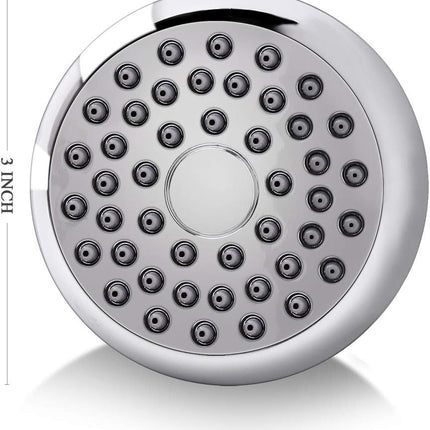 High Pressure Shower Head 3 Inches Anti-clog Anti-leak Fixed Showerhead Chrome with Adjustable Swivel Brass Ball Joint for Relaxing and Comfortable Shower Experience