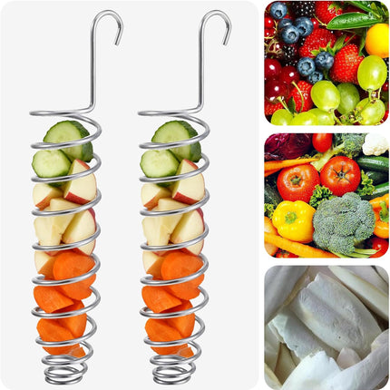 2 Pack Millet Spray Holder for Parrots, Parakeet Treat Sticks Feeder, Natural Millet Treats Stiks Bars for Birds, Includes Cuttlebone and Calcium Block for Healthy Chewing and Play, Silver