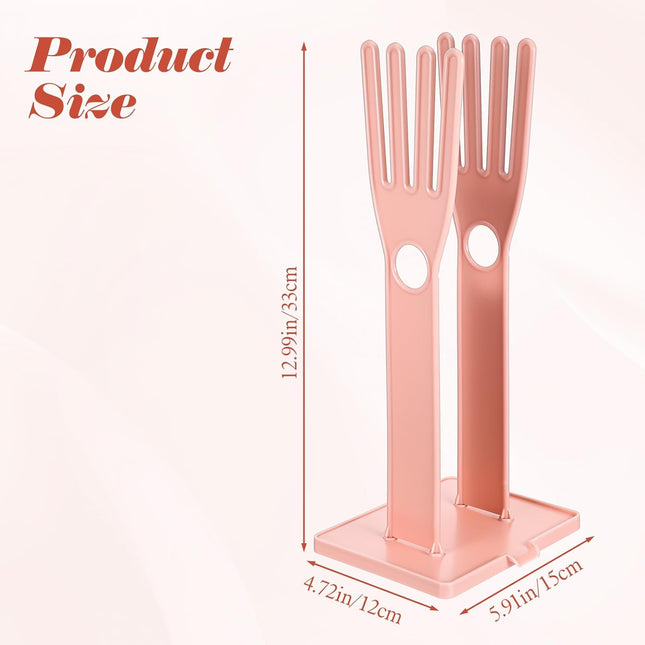 2 Pcs Kitchen Glove Holder Kitchen Glove Stand Holder Plastic Glover Drying Dryer Rack V1258-DP02-B-1468