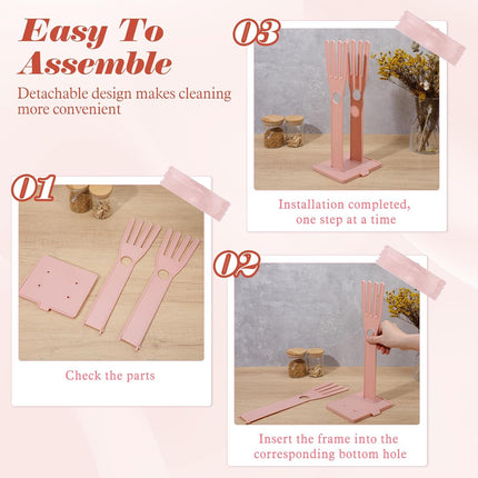 2 Pcs Kitchen Glove Holder, Kitchen Glove Stand Holder Plastic Glover Drying Dryer Rack