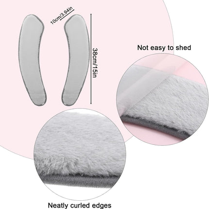 2 PCS Thick and Elastic Toilet Seat Cushion Cover, Washable Soft Padded Toilet Seat Elongated, Easy Install with Double-Sided Hook and Loop Fastener, Seats Mat Cushions for Elderly, Seniors (Gray)