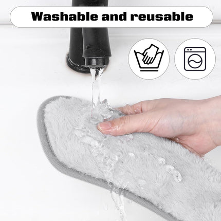 2 PCS Thick and Elastic Toilet Seat Cushion Cover, Washable Soft Padded Toilet Seat Elongated, Easy Install with Double-Sided Hook and Loop Fastener, Seats Mat Cushions for Elderly, Seniors (Gray)