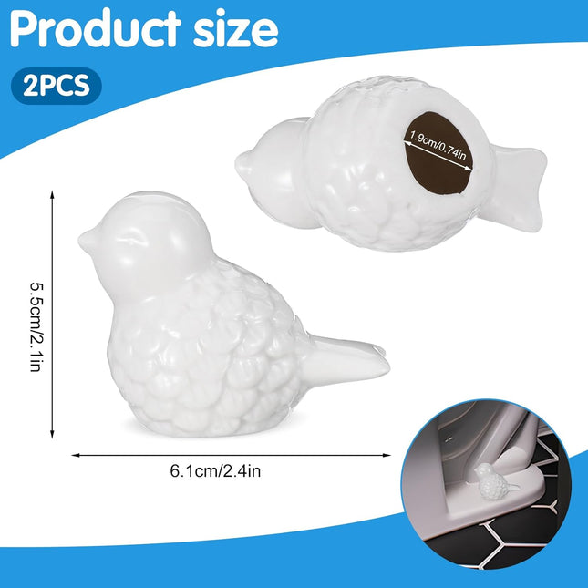 2 PCS Toilet Bolt Caps Ceramic Birds Decorative Toilet Caps for Bottom of Toilets Cute V1258-DP02-B-1475