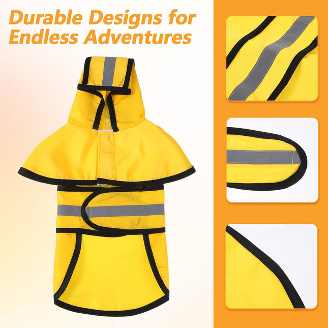 Dog Raincoat with Hood Rain Jacket for Dogs Waterproof with Reflective Safety Hooded Slicker Poncho – product detail