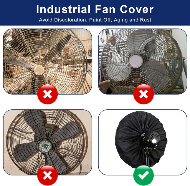 Industrial Heavy Duty Waterproof & Dustproof Fan Cover for 16-20 Stand Pedestal Fan Wall Mount and