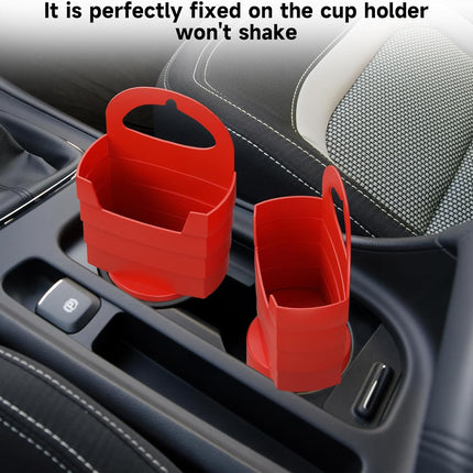 French Fry Holder and Dip Sauce Holder Set for Car, Mini Sauce Holder for On-The-Go Snacking, Idea for Men and Women Stocking Stuffer, for Holiday Present (Red)