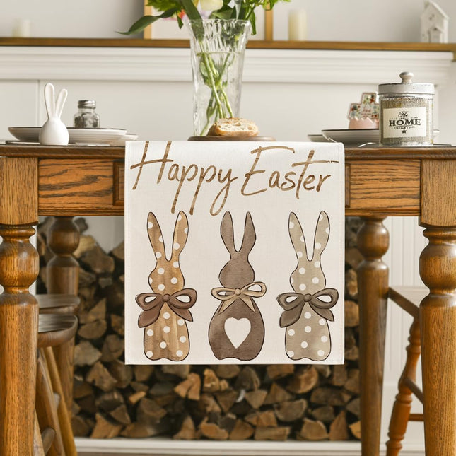 Carrots Rabbit Bunny Happy Easter Table Runner Spring Summer Seasonal Holiday Kitchen Dining – product detail
