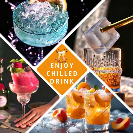 2-Pack Large Ice Cube Trays for Whiskey, Stackable & Easy-Release Silicone Square 2-inch Ice Cube Maker Mold with Lid for Freezer, Cocktail, Bourbon, Drinks