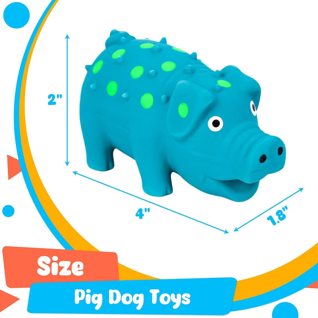 Squeaky Latex Grunting Pig Dog Toy 4 Inch Small Blue Prank Gifts Puppy Chew Toys Rubber Squeeze Gift for – product detail