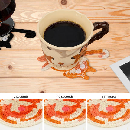 Drink Coaster | Cat Gifts for Cat Lovers,Fun Woven  Coasters,Cute Coffee Coaster for Home Decor Tabletop Protection Suitable for Kinds Cups (3PC)