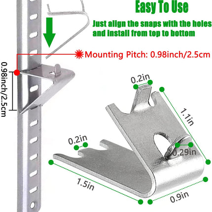 920158 Freezer Shelf Clip,Stainless Steel Shelf Clip for Refrigerator,Freezer Cooler Shelf Support,Replacement Shelf Square Buckles Clips (10)