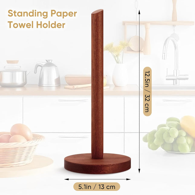 Wooden Paper Towel Holder Countertop – product detail