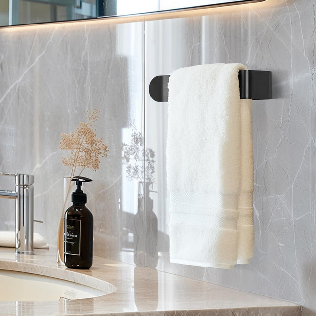 8 Inch Hand Towel Holder Self Adhesive Towel Bar for Bathroom Rustproof Aluminum U-Shape Towel Rack Stick – product detail