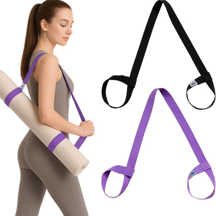 Yoga Mat Straps for Carrying, Adjustable Yoga Mat Carrier Sling Fits All Mats(Mat Not Included)