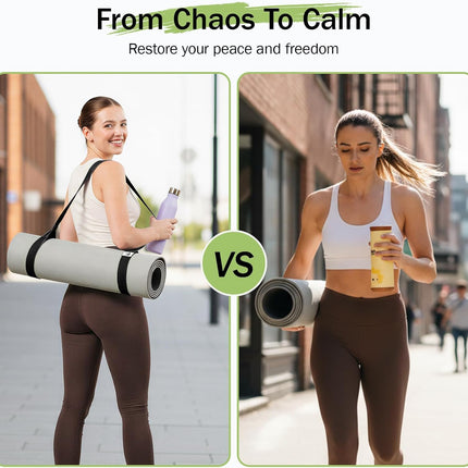 Yoga Mat Straps for Carrying, Adjustable Yoga Mat Carrier Sling Fits All Mats(Mat Not Included)