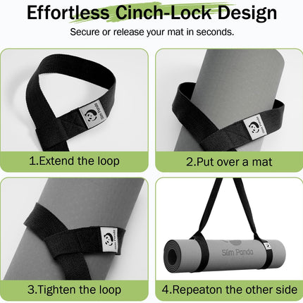 Yoga Mat Straps for Carrying, Adjustable Yoga Mat Carrier Sling Fits All Mats(Mat Not Included)