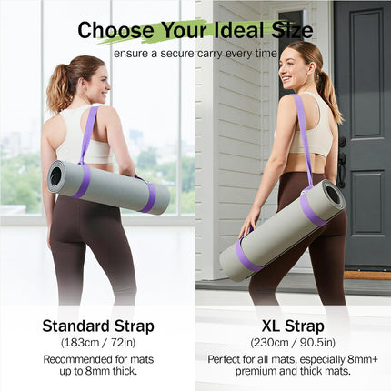 Yoga Mat Straps for Carrying, Adjustable Yoga Mat Carrier Sling Fits All Mats(Mat Not Included)