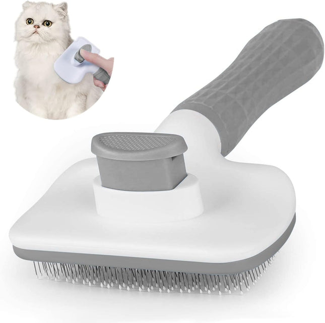 Cat Dog Brush for shedding Pet Grooming Brush for Cats Dogs Massage Shedding Brush for Short in Grey