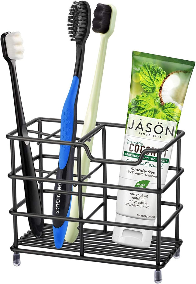 304 Stainless Steel Bathroom Toothbrush Holder Toothpaste Holder Stand Bathroom Accessories Organizer