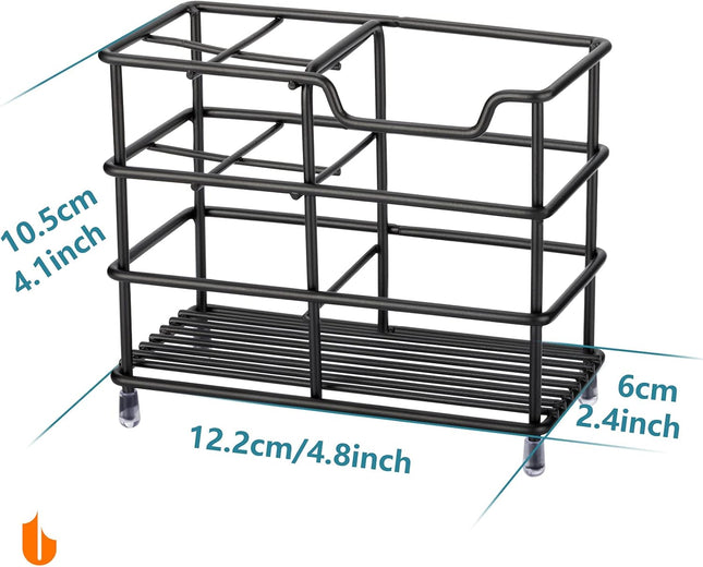 304 Stainless Steel Bathroom Toothbrush Holder Toothpaste Holder Stand Bathroom Accessories Organizer – product detail