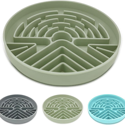 Slow Feeder Dog Bowl for Medium & Small Pets, Anti Choking Puzzle Dog Food Bowl with Non-Slip Base, Interactive Pet Slow Eating, Silicone Cat Feeder for Puppies & Cats