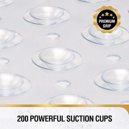 Bath Mat for Tub, Non Slip Bathtub Mat, 101x40cm Extra Long Bath Tub Mat, Machine Washable Bathroom Shower Mat with Suction Cups and Drain Holes, Soft on Feet, Clear
