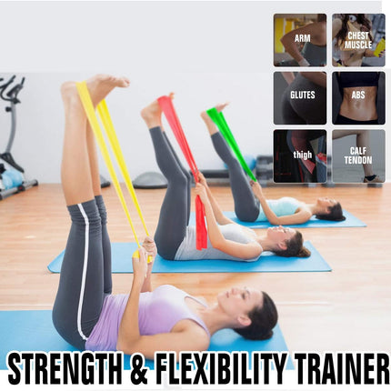 Resistance Bands Elastic Exercise Bands 3 Pack Physical Therapy Tension Band Recovery Band Workout Strength Training Bands for Women, Yoga, Arms,Upper Body and Shoulders
