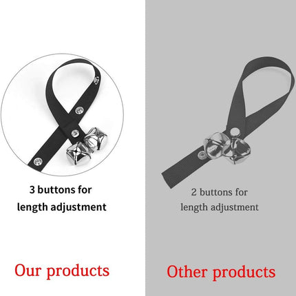 Upgraded Puppy Bells Dog Doorbells for Door Knob/Potty Training/Go Outside-Dog Bells for Puppies Dogs Doggy Doggie Pooch Pet Cat for Dog Lovers-Premium Quality-3 Snaps for Length Adjustment