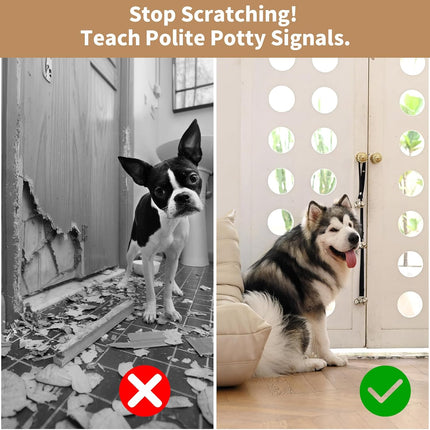 Upgraded Puppy Bells Dog Doorbells for Door Knob/Potty Training/Go Outside-Dog Bells for Puppies Dogs Doggy Doggie Pooch Pet Cat for Dog Lovers-Premium Quality-3 Snaps for Length Adjustment
