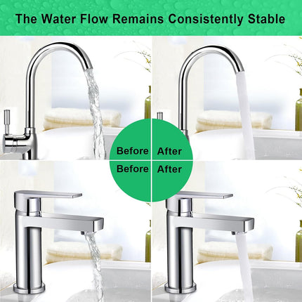 Faucet Aerator, Flow Restrictor Insert, Sink Aerator Replacement Parts for Bathroom or Kitchen Sink Faucet Filter, Fit for Internal and External Thread Faucet Aerators, with Washer (12pcs)