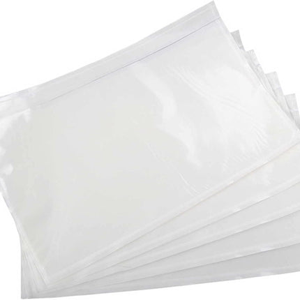 7.5" x 5.5" Packing List Pouches, 100 Pack Shipping Label Envelopes Clear Adhesive Top Loading Packing List