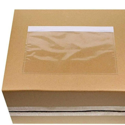 7.5" x 5.5" Packing List Pouches, 100 Pack Shipping Label Envelopes Clear Adhesive Top Loading Packing List
