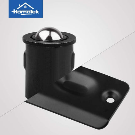 4 Pack Drive in Ball Catch with Strike Plate for Closet Doors, Black, 13/16 Inch x 1-1/8 Inchs,Die-cast, Adjustable Tension Ball