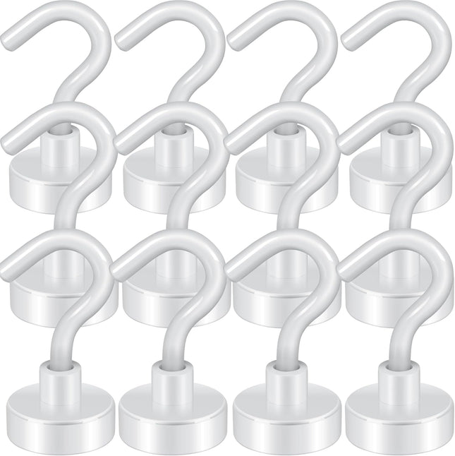 Magnetic Hooks Cruise Ship Essentials 30lb Plus Heavy Duty Magnetic Hooks for Cruise Cabins in White