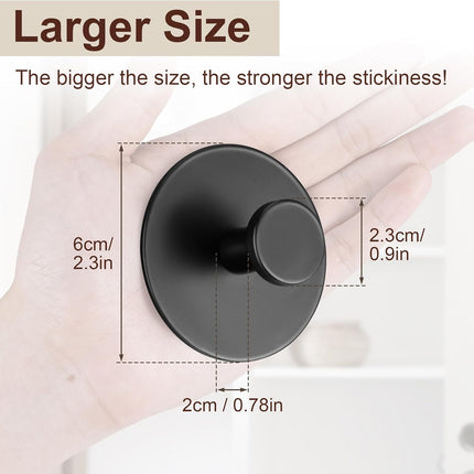 Multifunctional Towel Hooks for Bathroom Wall - Extra Sticky Stainless, Holds up to 12LB, Coat Hooks Wall Hooks, Adhesive Door Holder Hanger Shower Accessories, Matt Black Heavy Duty