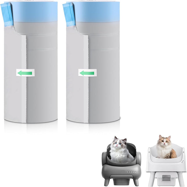 40 Count Automatic Cat Litter Box Bags for Petpivot Autoscooper 11/12 NeakasaM1 Open-Top