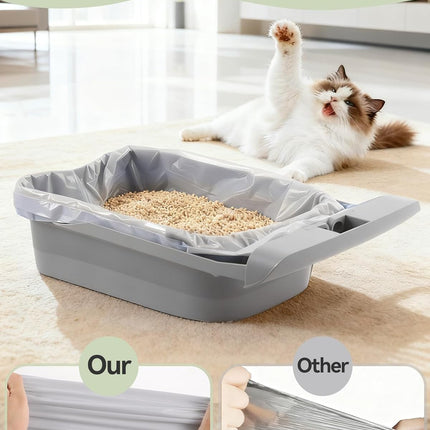 40 Count Automatic Cat Litter Box Bags for Petpivot Autoscooper 11/12 NeakasaM1 Open-Top Self-Cleaning Cat Litter Boxes, Leak-Proof Drawstring Trash Bags Replacement, Unscented,27" x 13",Holds 23 lbs