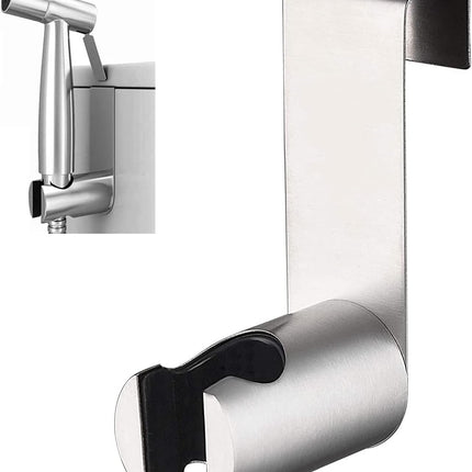 Handheld Bidet Sprayer for Toilet,Bidet Sprayer Holder,Portable Pet Shower,Bidet Attachment Bathroom Stainless Steel Spray for Personal Hygiene (Hook, Silver)