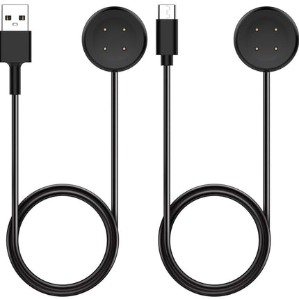 Charger for Google Pixel Watch 2 & 3, Replacement USB-A/C Charging Cable Cord for Smart Watch (3.3ft/1m) (Black)