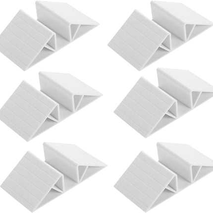 6 PCS White Plastic Triangle Support Feet for Pet and Baby Gates, Fences - Reinforcement Fittings for Free-Standing Dog Gates and Configurable Wood Panels