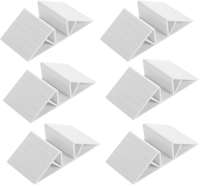 6 PCS White Plastic Triangle Support Feet for Pet and Baby Gates V1258-DP02-B-2465