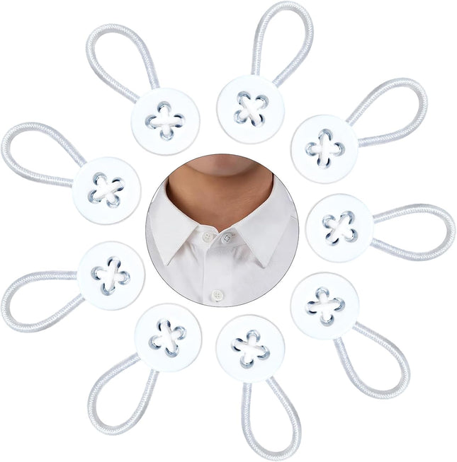 9PCS Collar Extenders for Mens Shirts Button Extender for Dress Shirts Neck Extender Soft Elastic Collar
