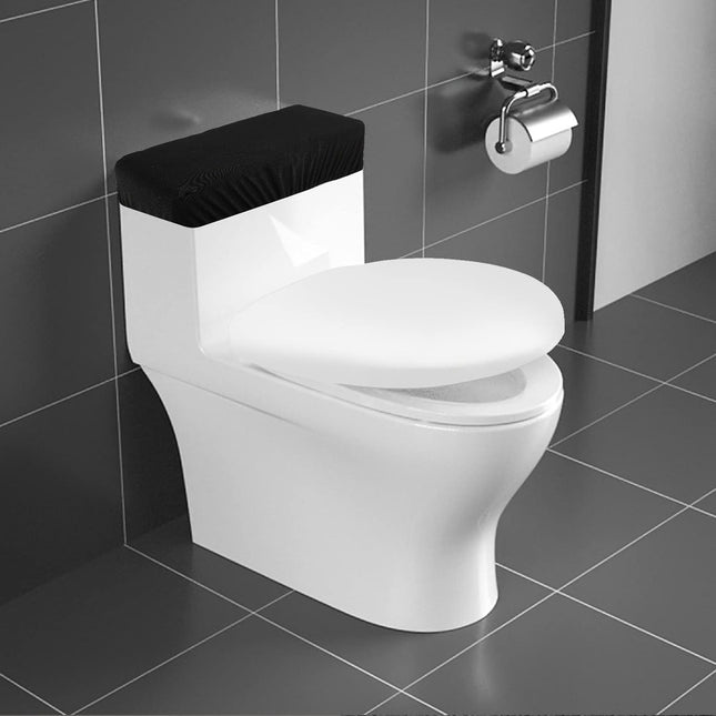 Toilet Tank Lid Cover Bathroom Stretch Washable Spandex Toilet Tank Protector Cover with Elastic Bottom