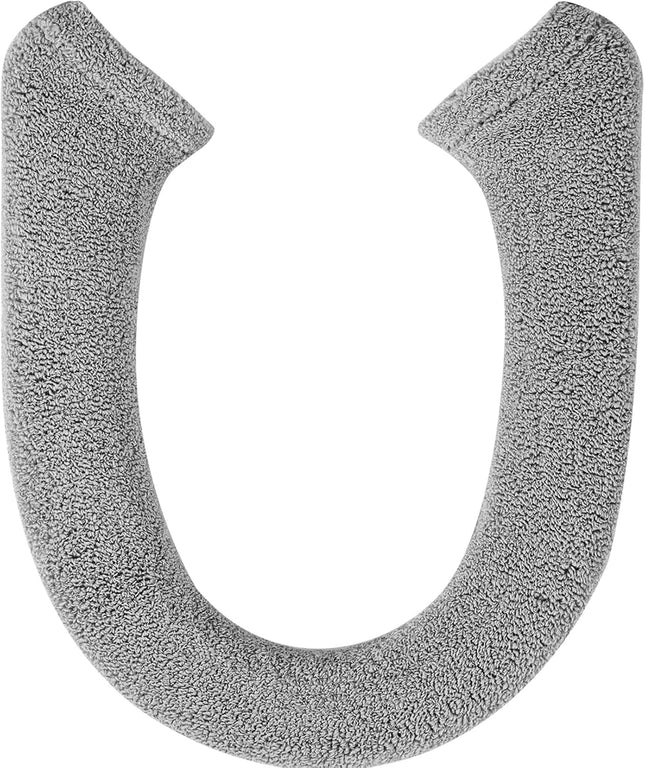 Toilet Seat Cover with Snaps Fixed Thicker Soft Toilet Seat Warmer Cover for Bathroom V1258-DP02-B-2551