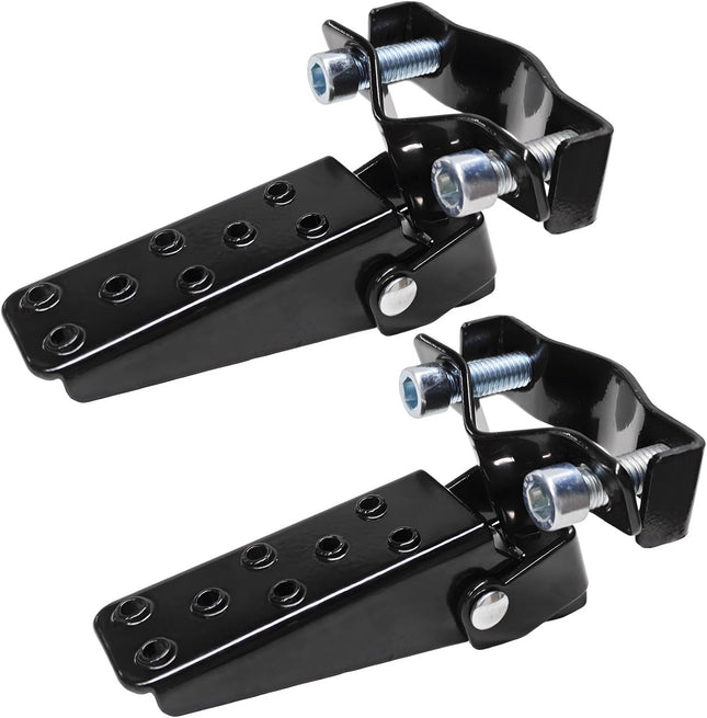 2 PCS Foldable Foot Pedals for Motorcycle Metal Clamp-On Type Bicycle Rearsets Foot Rest
