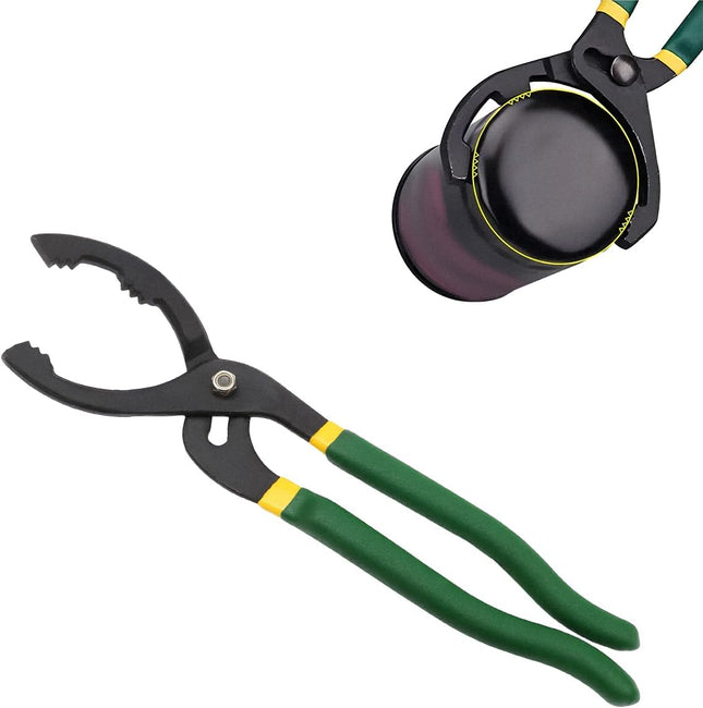 12 Adjustable Oil Filter Pliers Automotive Oil Filter Removal Tools with Long Handle Universal Oil Filter