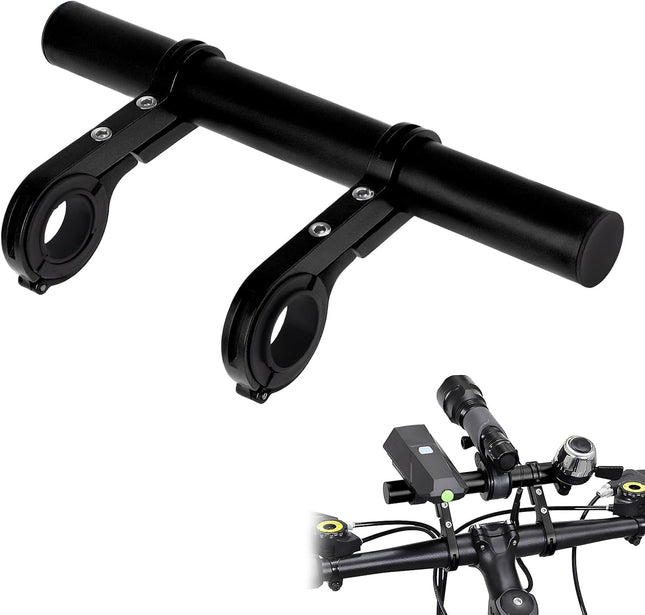 Bike Handlebar Extender 8 Handlebar Extension with Two Mounting Clamp Brackets Multifunctional Aluminum
