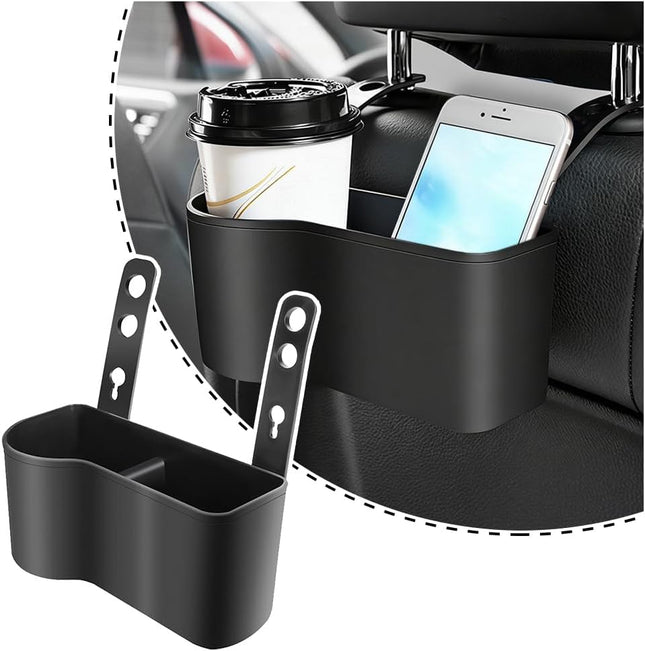 2 in 1 Car Seat Back Organizer with 3.2 Cup Holder Multifunction Car Headrest Seat V1258-DP02-B-2685